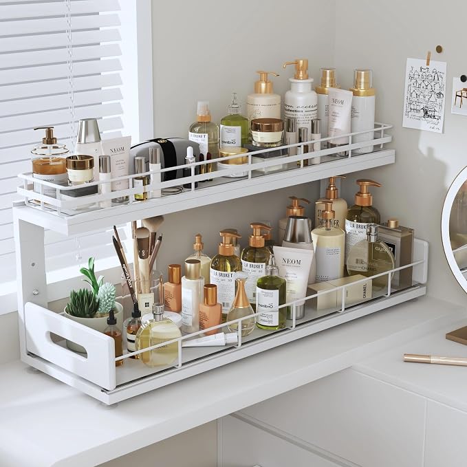 Under Sink Organizer Upgrade To Professional Rails, 2-Tier Dual Pull Out - Image 9