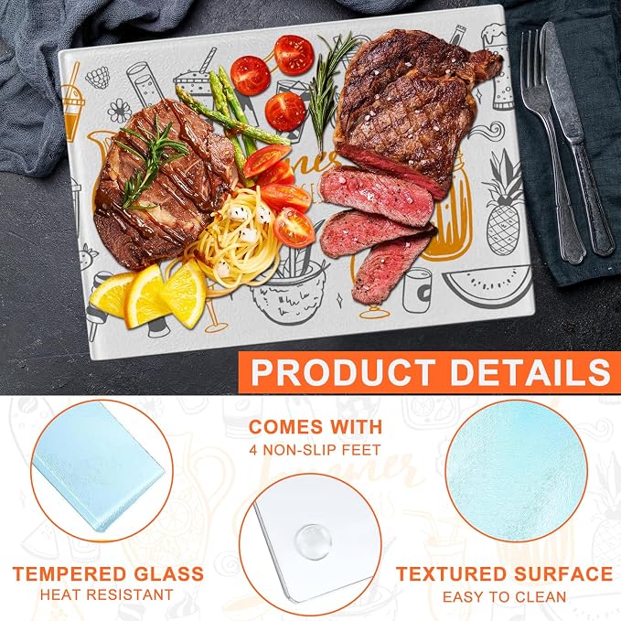 6Pcs Sublimation Cutting Board Blanks, 15x11 Inch Tempered Glass Sublimation - Image 3