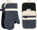Oven Mitts and PotHolders Sets, Non-Slip Neoprene Oven Mitts are Suitable by Firstall