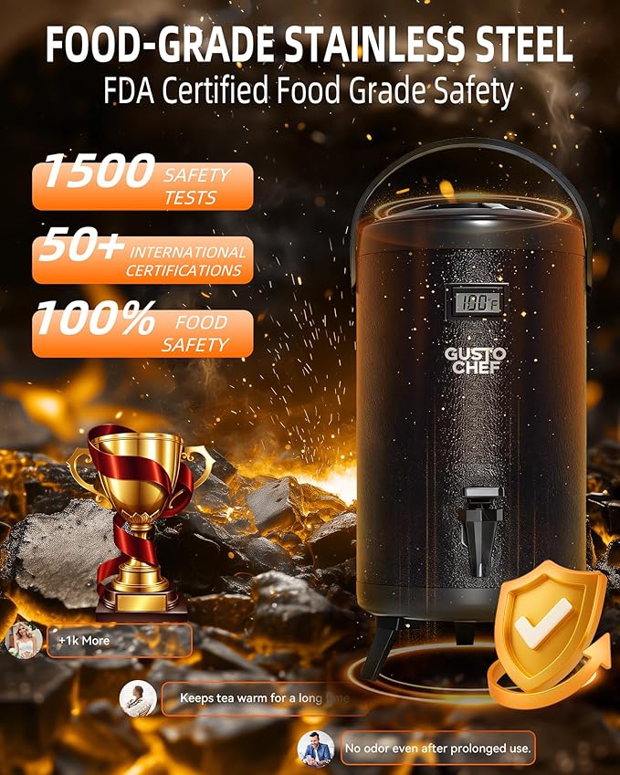 Insulated Beverage Dispenser 3 Gallon, Hot&Cold Drink Dispenser - Image 2