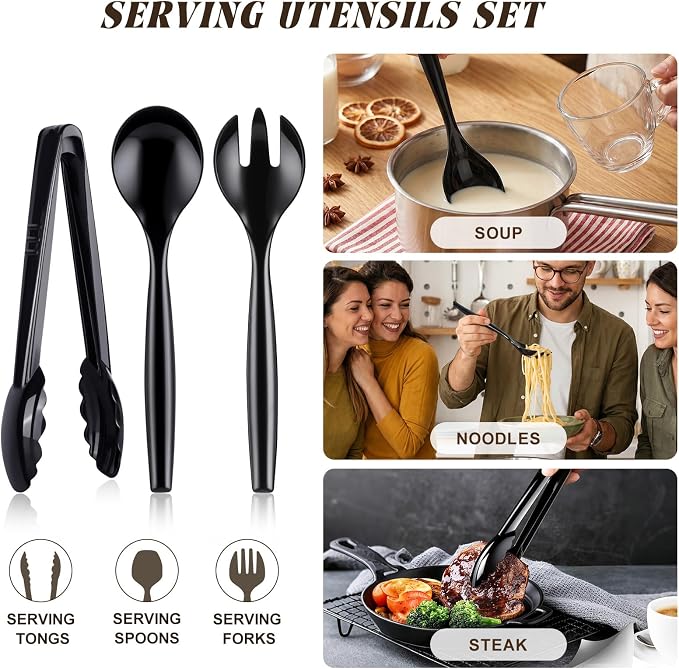 Mwellewm 18Pcs Serving Utensils, Disposable Serving Spoons - Image 8