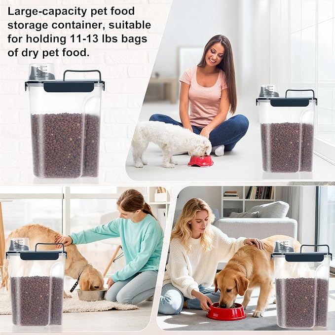 LEAWALK 10-13 Lbs Upgrade Capacity Dog Cat Food Storage Container, Pet Dog - Image 7
