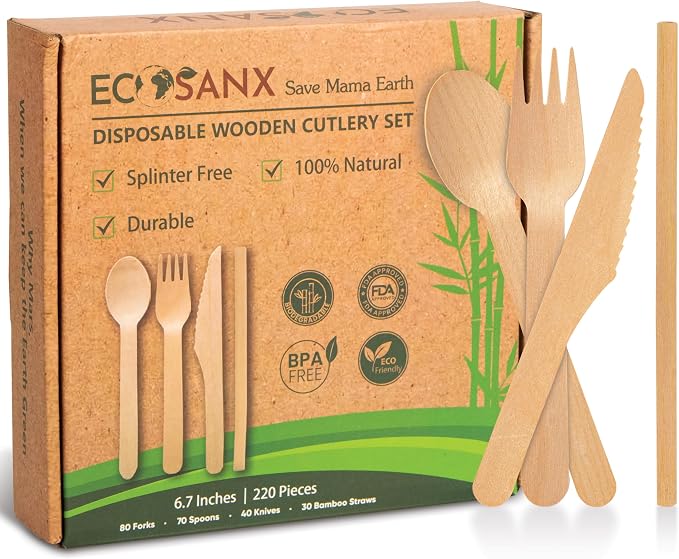 Bamboo Cutlery Set by ECOSANX