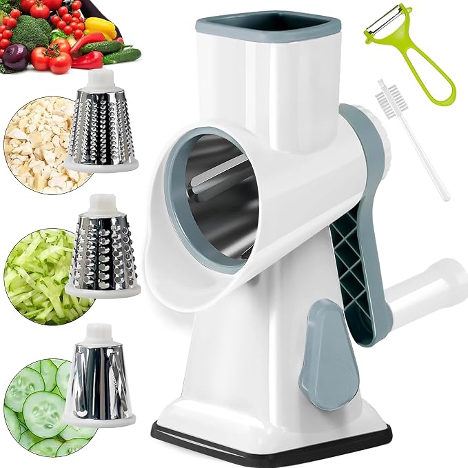 YOUCZON Rotary Cheese Grater Multi-Purpose Stainless Steel Cheese Shredder by YOUCZON