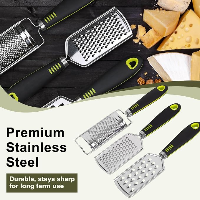 Handheld Cheese Grater Set for Kitchen Stainless Steel Mini Cheese Grater - Image 5