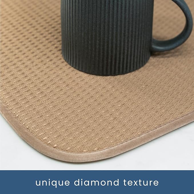 S&T INC. Dish Drying Mat, 16” x 18”, Absorbent Microfiber Kitchen Counter Mat - Image 3