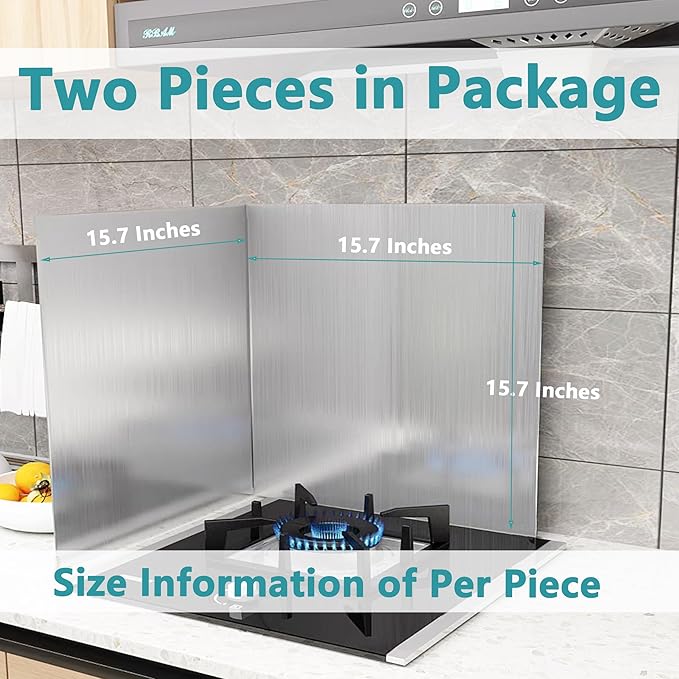 Grease Stove Splash Guard for Cooking | 2 Sided Kitchen Stove Splatter Guard - Image 5