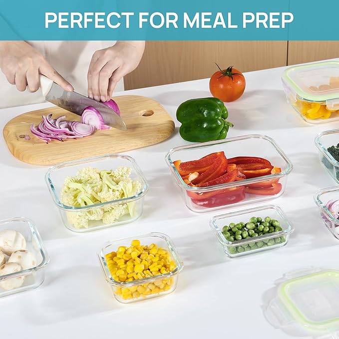 Vtopmart 8 Pack Glass Food Storage Containers - Image 3