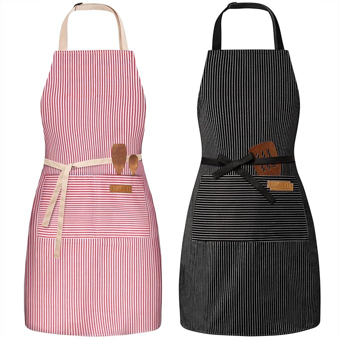 BeLuyi 2 Pack Adjustable Bib Apron by BELUYI