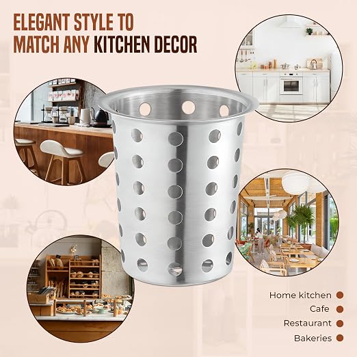 OCS Parts Stainless Steel Utensil Drying Cups | Stainless Steel | Perforated - Image 6
