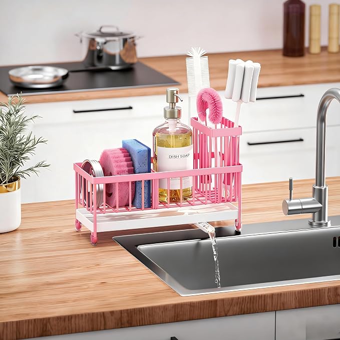 Cisily Sponge Holder for Kitchen Sink, Sink Caddy Organizer - Image 7