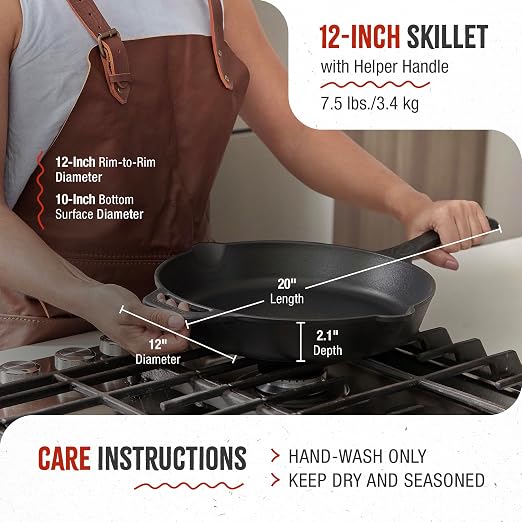 Victoria 12-Inch Cast Iron Skillet Set - Image 7