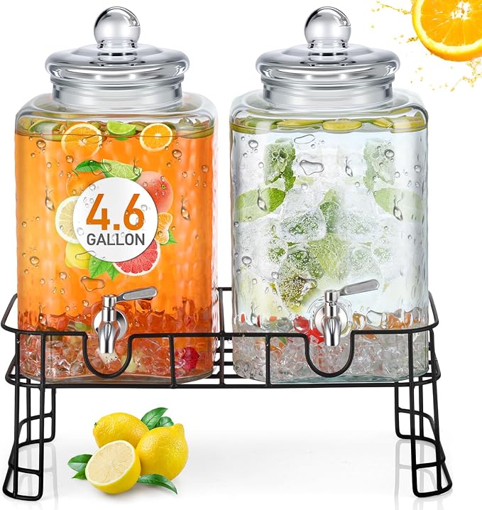 Honeydak 4.6 Gallon Glass Beverage Dispenser by Honeydak
