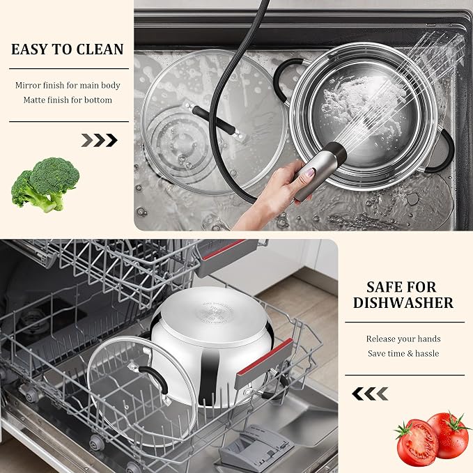 E-far 6 QT Stainless Steel Pot, Stock Cooking Pot - Image 7