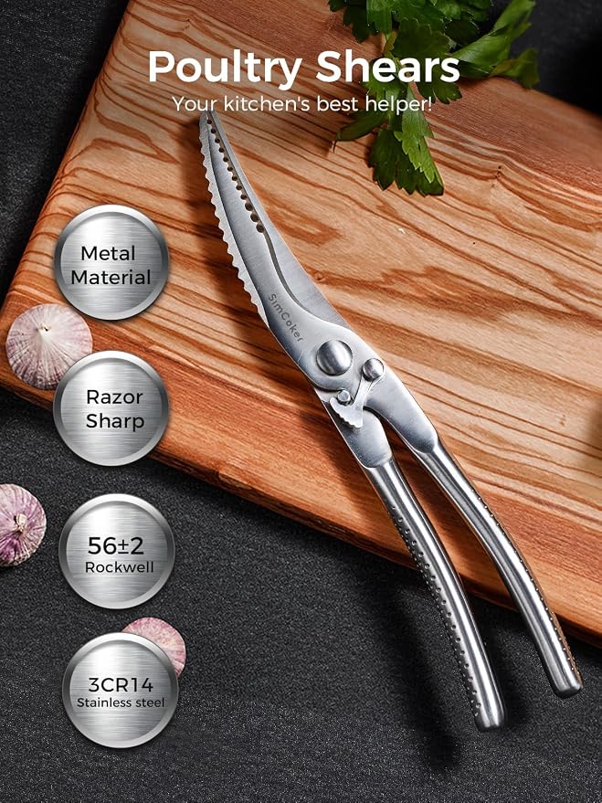 Full Steel Poultry Shears Heavy Duty, Professional Bone Cutting Scissors - Image 2