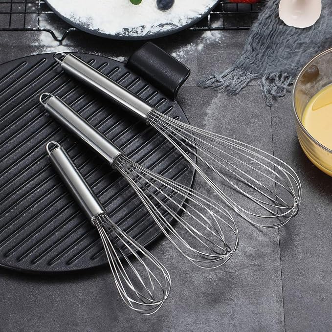 Berglander Whisk Set Pack of 3, Stainless Steel Whisks - Image 9