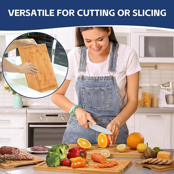 Hiware 3-piece Bamboo Cutting Boards - Image 6