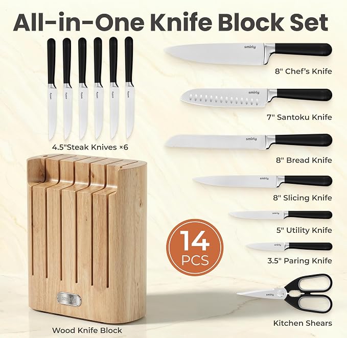 SMIRLY 14-Piece Kitchen Knife Set - Image 2