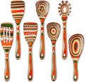 Gudamaye Pakkawood 7-Piece Red Wooden Cooking Utensils, Wooden Spoons by Gudamaye-WoodenUtensilsSets