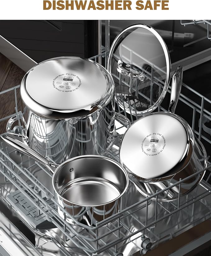 Cooks Standard Stainless Steel Saucepan Set 1.5 and 3 Quart - Image 8