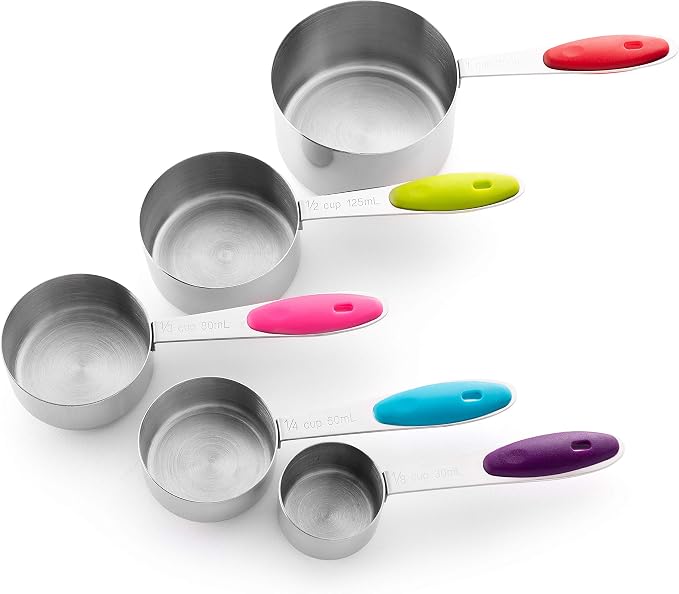 Bellemain Stainless Steel Measuring Cups Set of 5 – Nesting Metal Measuring Cups - Image 3