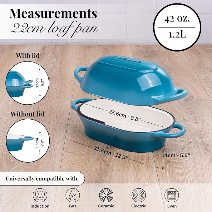 Dutch Oven For Sourdough Bread Baking – Enamelled Cast Iron Bread Loaf Pot – - Image 2