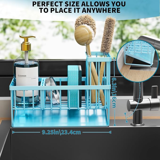 Cisily Blue Kitchen Sink Caddy Organzier - Image 2