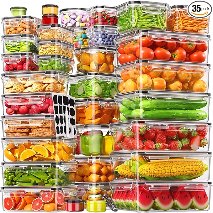 70 PCS Food Storage Containers by Canfanni