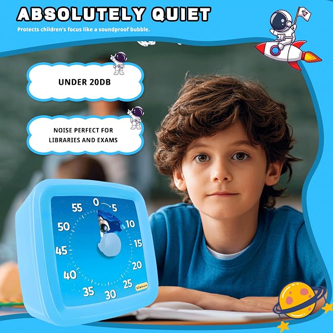 Visual Timer for Kids, 60-Minute Countdown Timer for Classroom Office Kitchen - Image 5