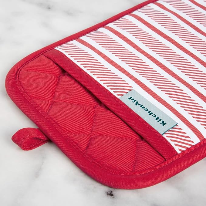 KitchenAid Albany Pot Holder 2-Pack Set, Passion Red - Image 3