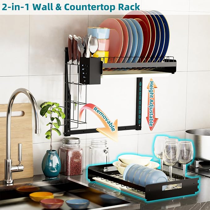 Hanging Wall Mounted Dish Drying Rack - Image 5