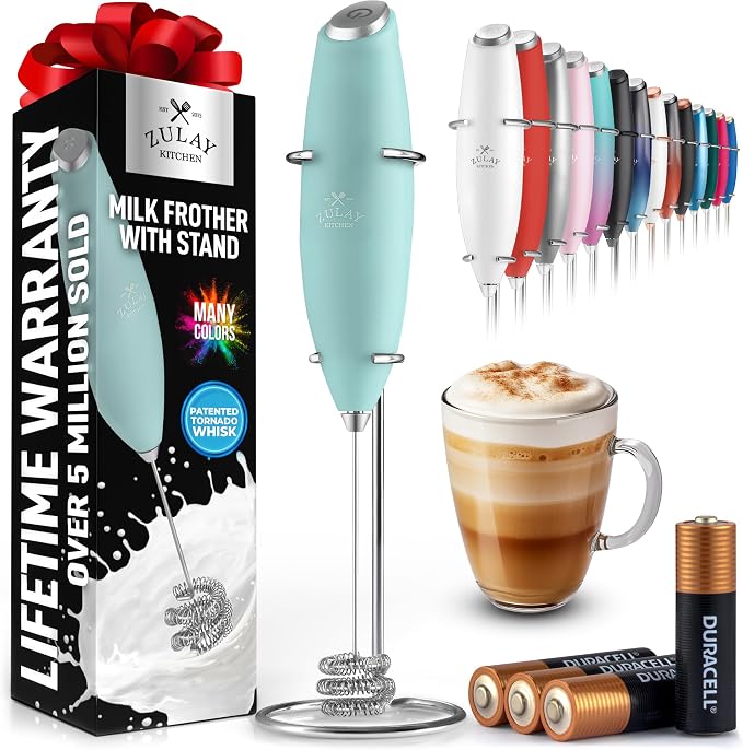 Zulay Kitchen Patented Tornado Triple Whisk Milk Frother by ZulayKitchen