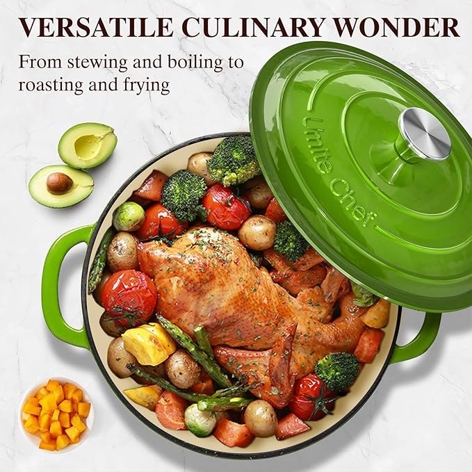 Umite Chef 5QT Enameled Cast Iron Dutch Oven Pot - Image 4
