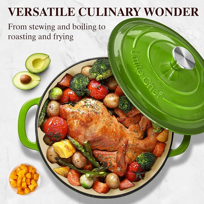 Umite Chef 7QT Enameled Cast Iron Dutch Oven - Image 8