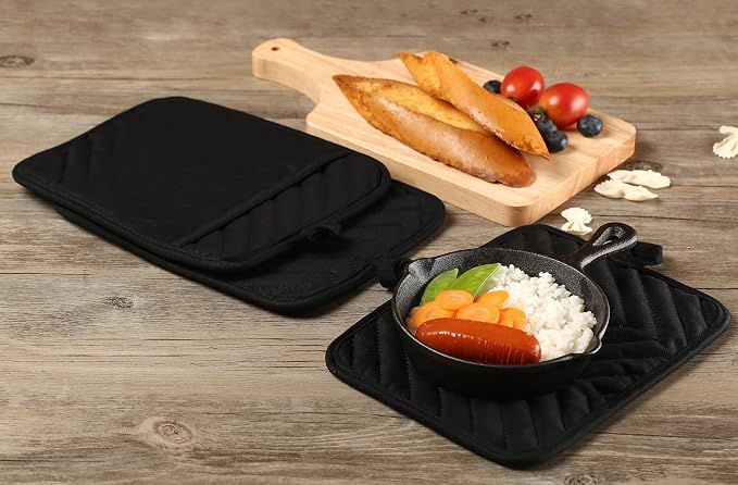 Oven Pot Holder with Pocket Cotton Heat Resistant Coaster Potholder Kitchen Hot - Image 6