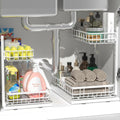 Under Sink Organizer, Adjustable Height Pull-Out Kitchen Storage