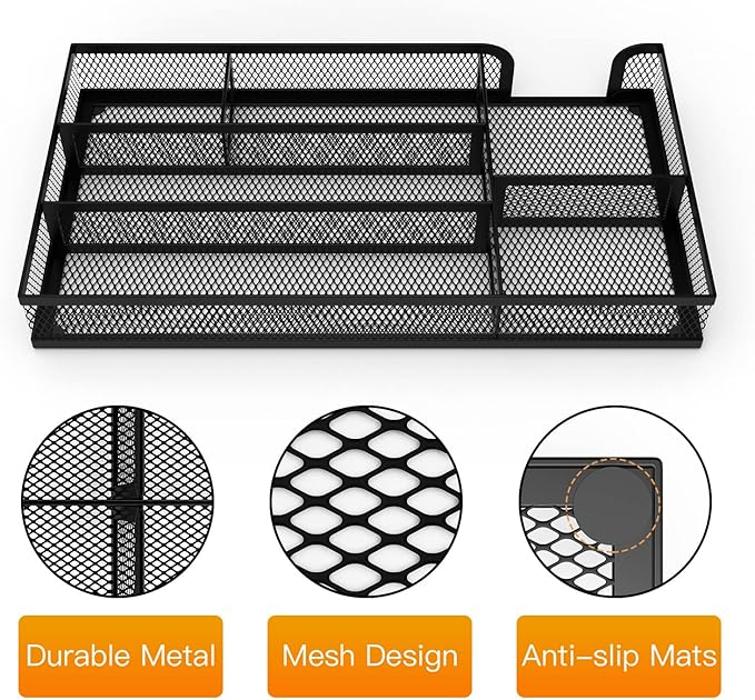 Desk Drawer Organizer, Metal Mesh Dividers Organizer - Image 3