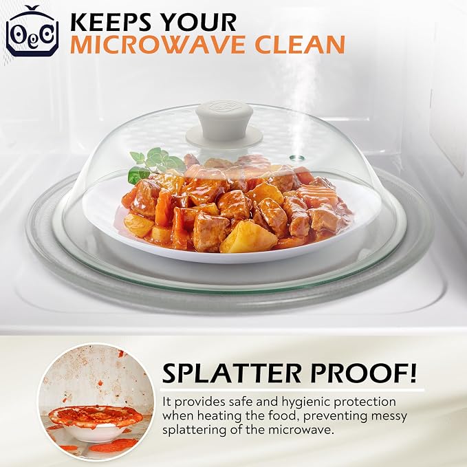 OEC Lighter Weight Tempered Glass Microwave Splatter Cover - Image 5