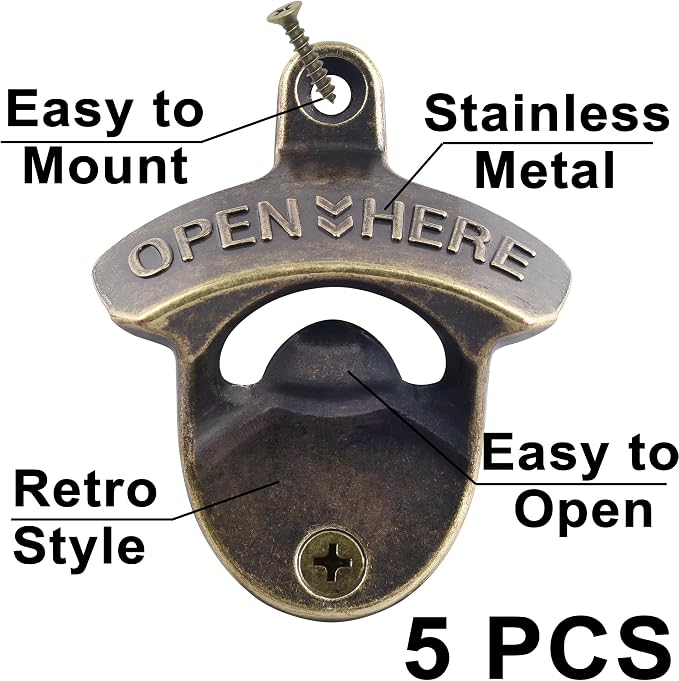 Antique Bronze Beer Cap Opener Moubtable - Image 2