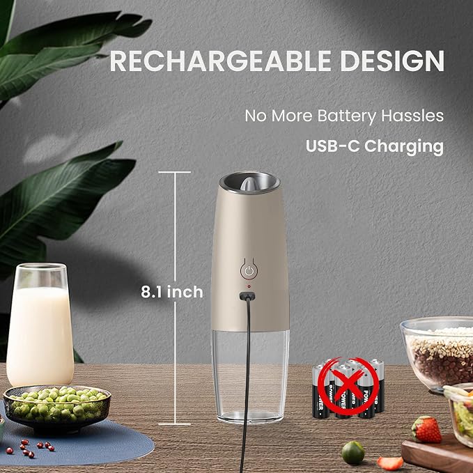 Rechargeable Salt And Pepper Grinder Set - Image 4