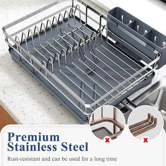 SNTD Dish Drying Rack for Kitchen Counter - Image 6