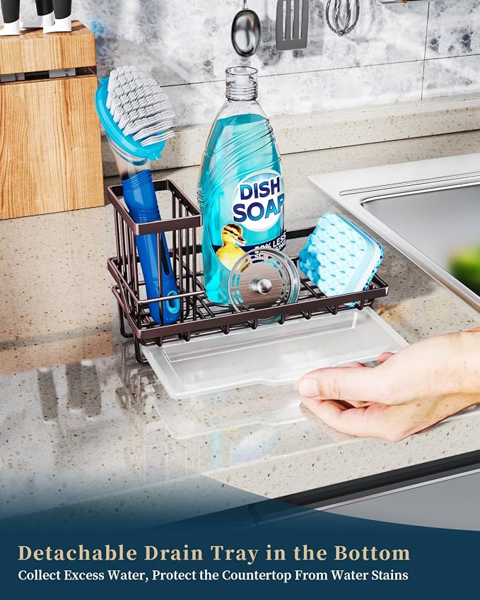 Consumest Sink Caddy Kitchen Organizer, Sponge Holder - Image 4