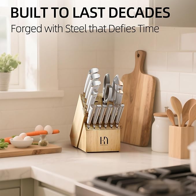Knife Set Premium, Japanese 15 Pcs High Carbon Stainless Steel Kitchen Knife - Image 7