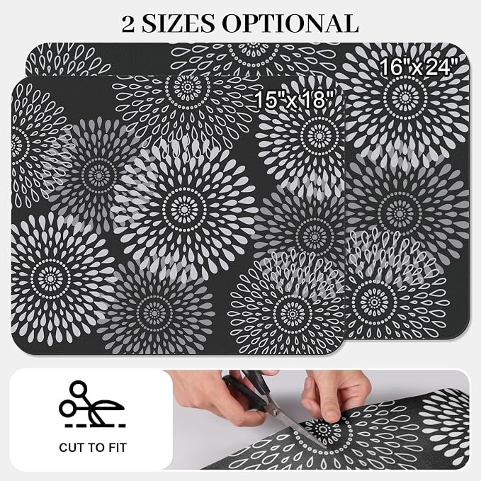 LuxStep Dish Drying Mat Super Absorbent Kitchen Counter Mat Rubber Backing - Image 2
