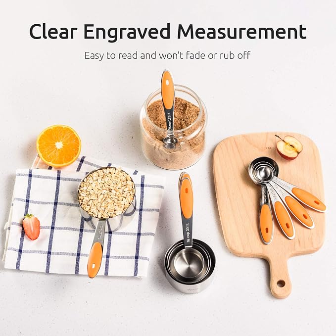 Measuring Cups : U-Taste 18/8 Stainless Steel Measuring Cups and Spoons Set of - Image 4