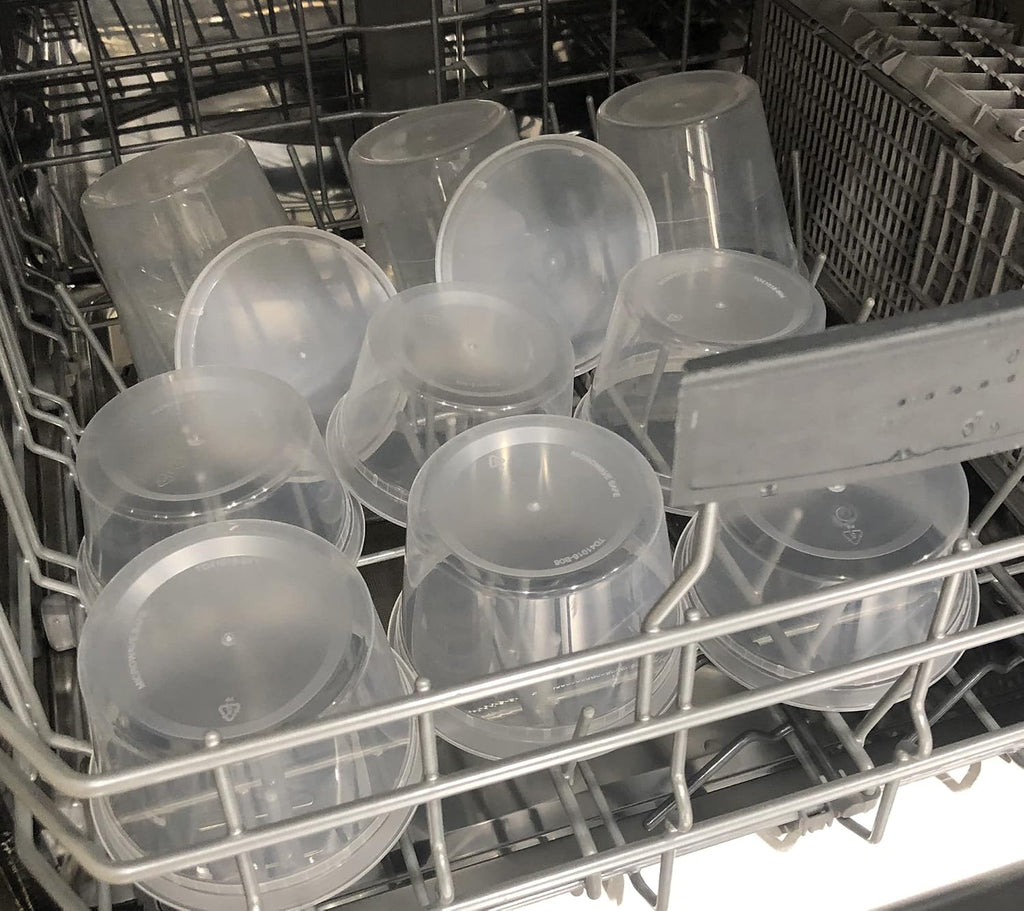 8 oz [15 Pack] BPA Free Plastic Deli Food Storage Containers with Lids