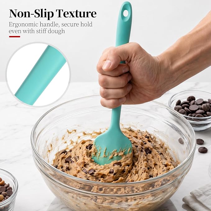 600ºF Heat Resistant Spatulas, High Heat Food Safe Semless Kitchen Silicone - Image 8