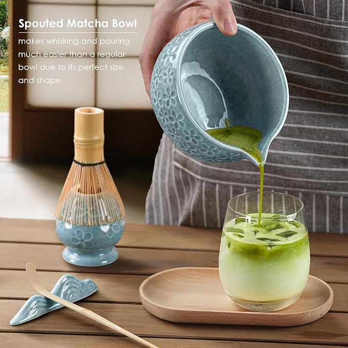 7Pcs Matcha Whisk Set, Matcha Set Whisk and Bowl, Bamboo Scoop, Scoop Rest - Image 6