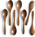 7 PCS Small Wooden Spoons, 5.8 Inch Honey Spoons by HEFILD