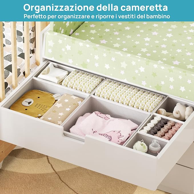 Vtopmart 12 Pack Baby Clothes Organizer, Dresser Drawer Organizer - Image 4